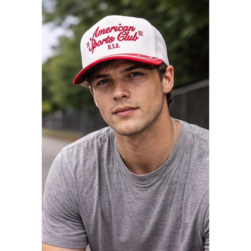 CC New‎ York American Sports Club 1992 Snapback Hat Cream Red